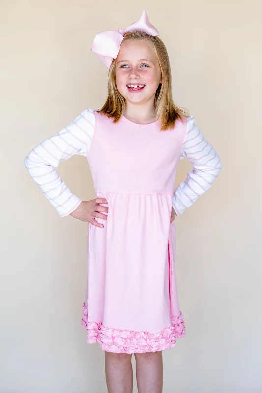 Blossom Pink with Striped Sleeve