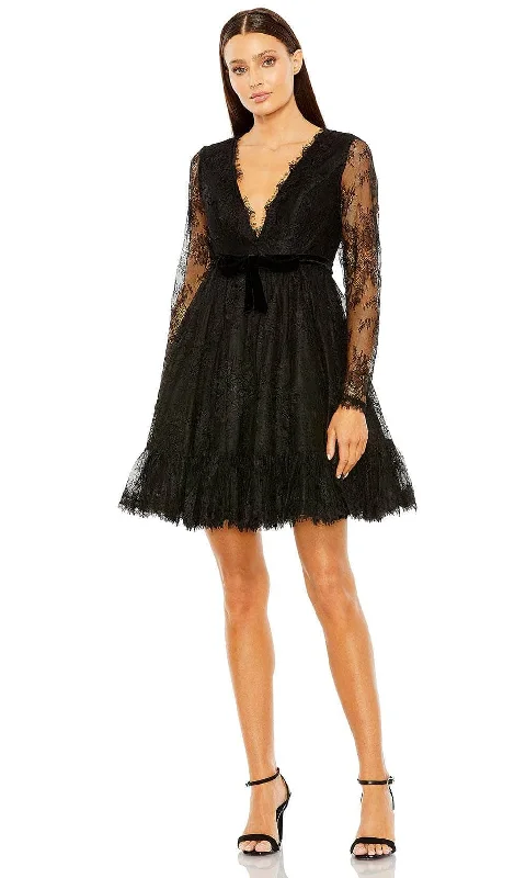 Ieena Duggal 49794 - V-Neck Cocktail Dress