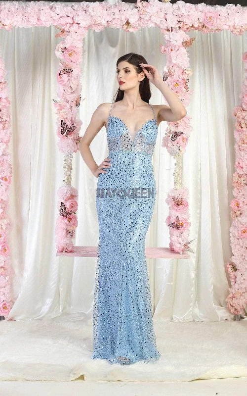 May Queen RQ7993 - Allover Sequin Evening Dress
