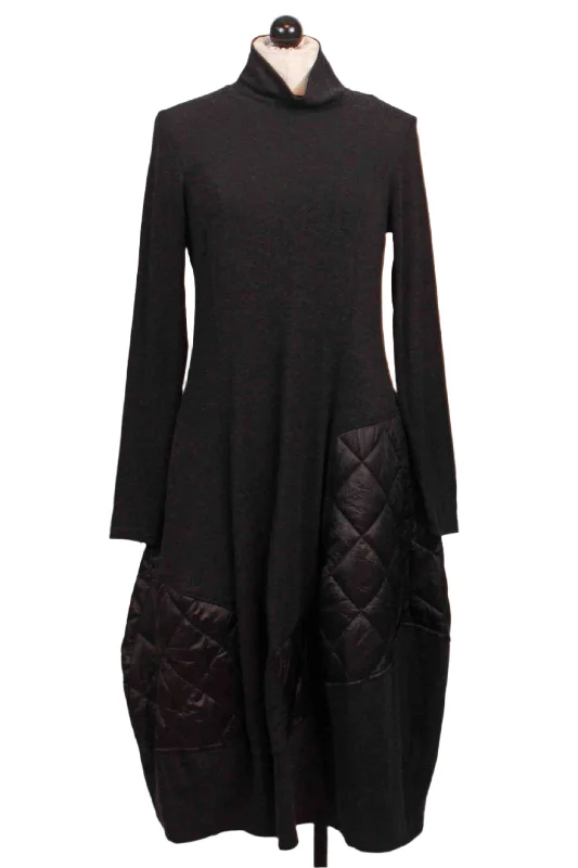 Urban Quilted Puffy Patch Dress-Alembika
