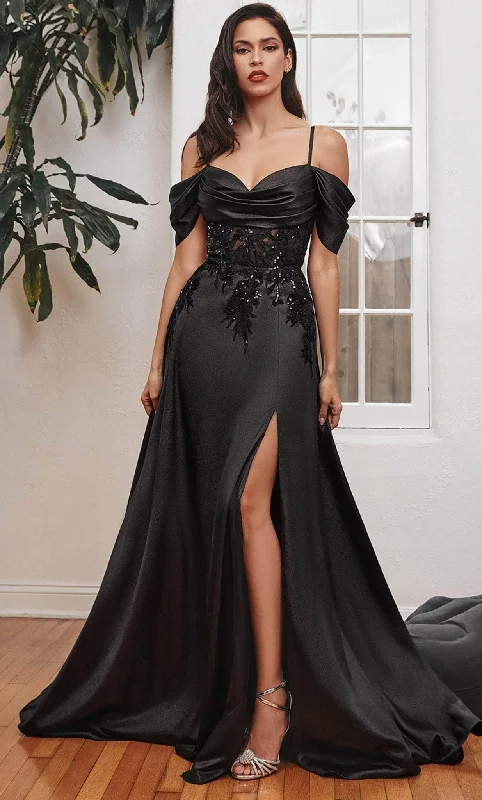 Cinderella Divine OC012 - Satin Appliques Prom Dress