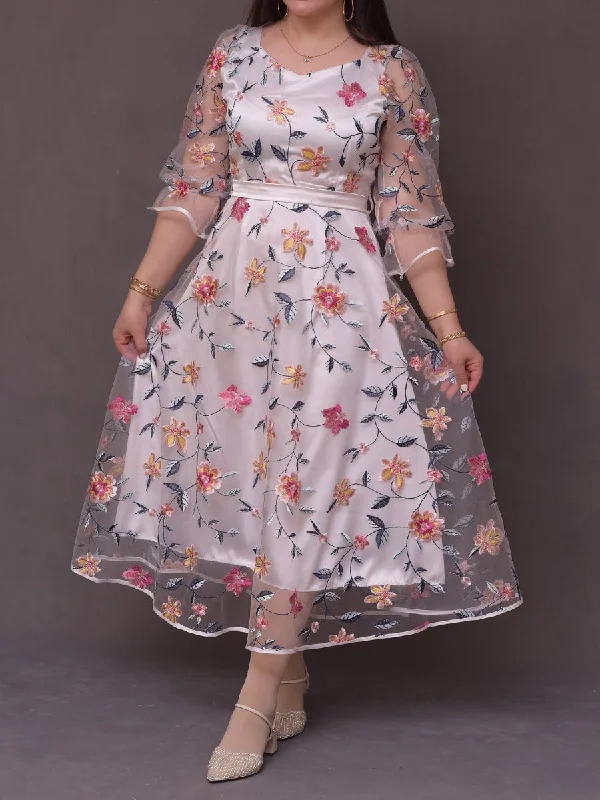 Jacquard Embroidery Large Pendulum Dress
