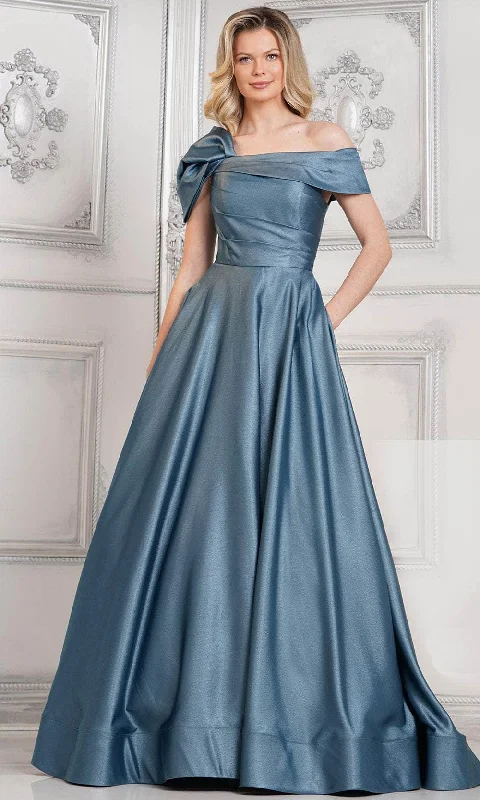 Marsoni by Colors MV1288 - Satin Off Shoulder Evening Dress