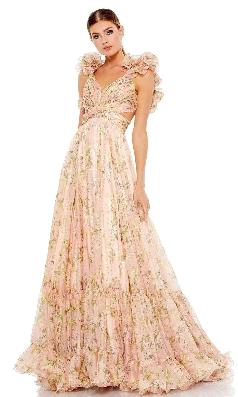 Mac Duggal 67803 - Floral Print Sleeveless Prom Dress