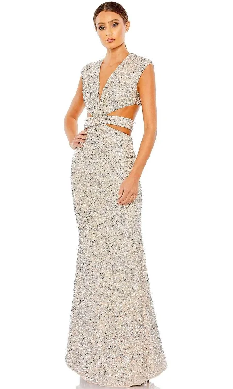 Mac Duggal 10919 - Cap Sleeve Cutout Long Dress
