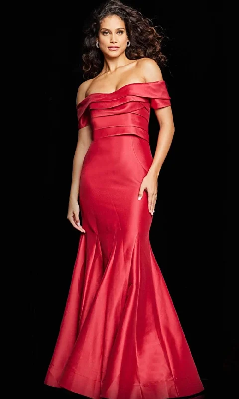 Jovani 26187 - Pleated Trumpet Evening Dress