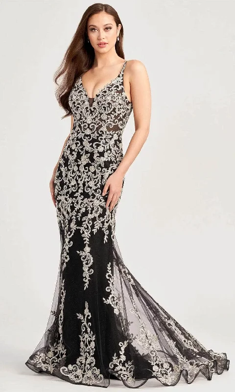 Ellie Wilde EW35071 - Appliques Trumpet Evening Dress