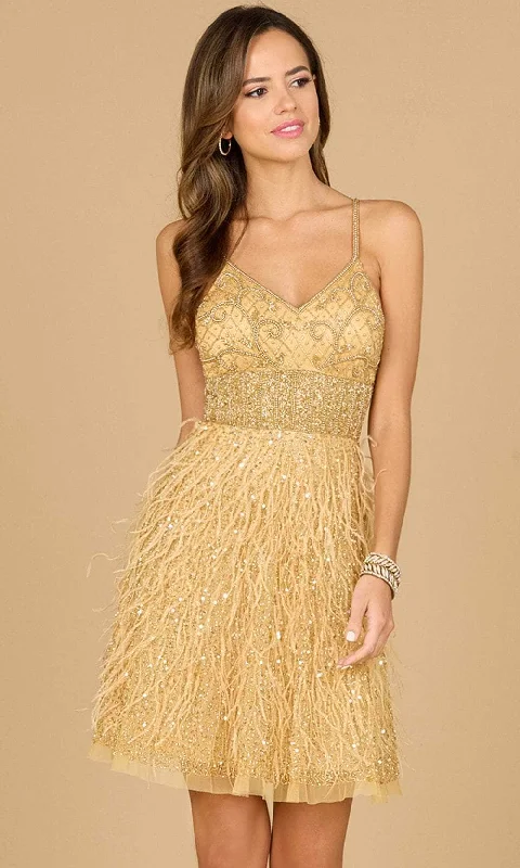 Lara Dresses 29016 - Feather Embellished Dress