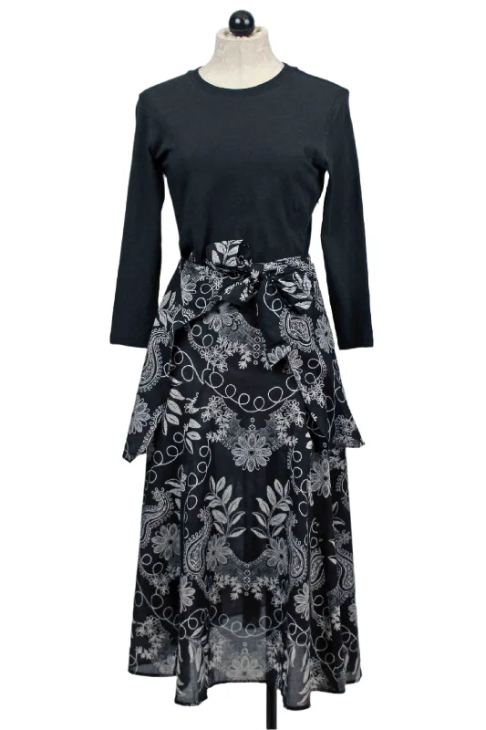 Mixed Media Wrap Tie Dress-Johnny Was