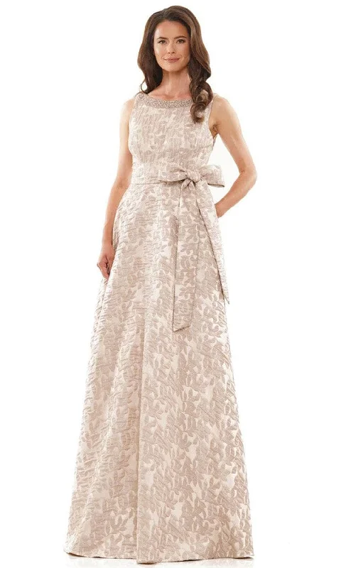Marsoni by Colors MV1213 - Bateau Tie Waist Evening Dress