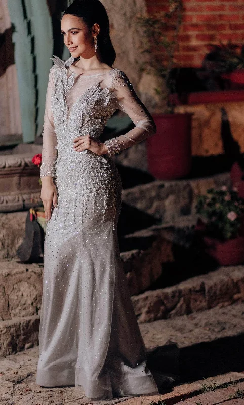 Terani Couture 232GL1454 - Long Sleeve Evening Dress