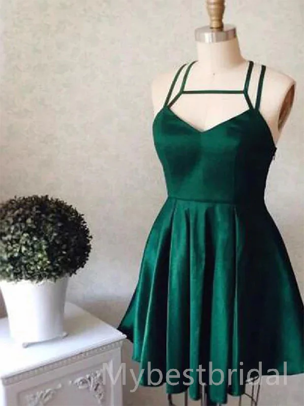 Sexy V-neck Sleeveless A-line Short Mini Homecoming Dress,  HDS0117