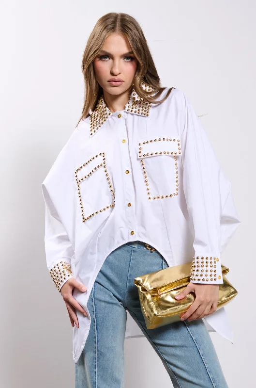 24 CARAT BUTTON DOWN POPLIN SHIRT Comfortable Fitted Short Sleeve
