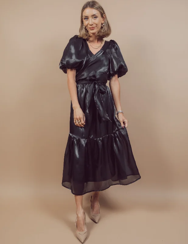 Acacia Midi Dress Stylish Satin Midi Dress