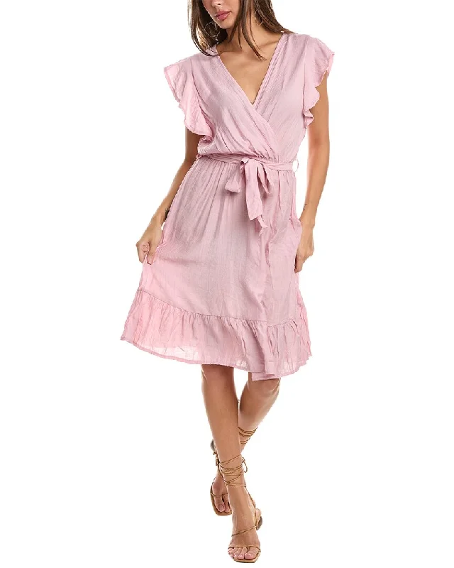 ANNA KAY Givan Silk-Blend Midi Dress Comfortable Adjustable Strap Midi Dress