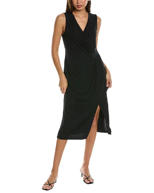 Anne Klein Surplice Midi Dress Cozy Knit Midi Dress