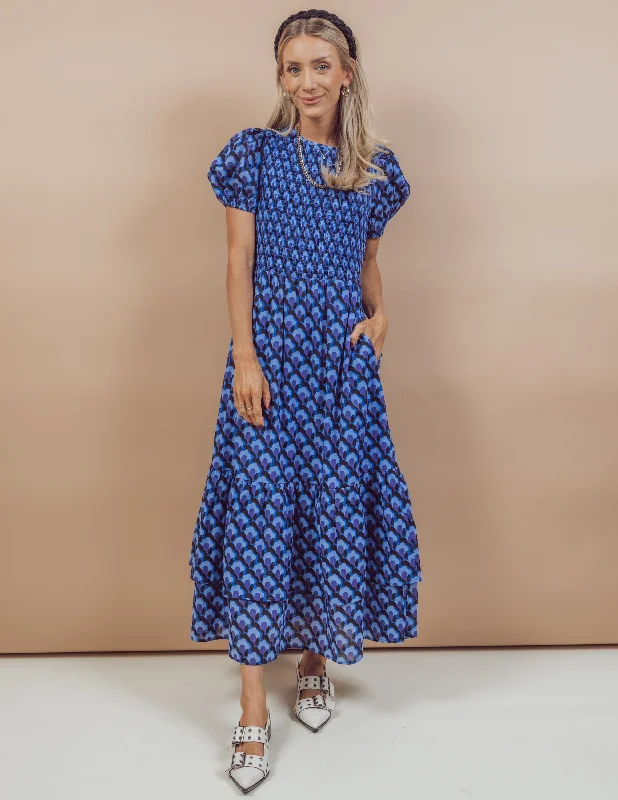 Aruba Midi Dress Elegant Lace Trim Midi Dress