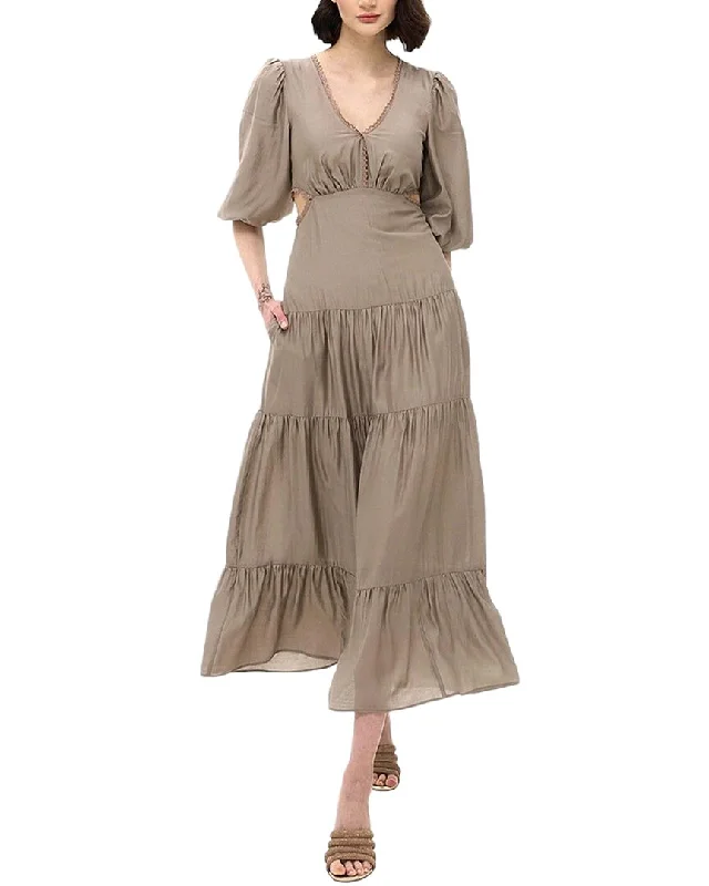 BGL Silk-Blend Midi Dress Stylish Vintage Midi Dress