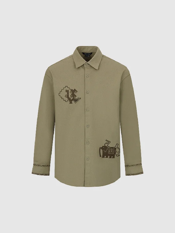 Bottom Up Loose Shirts Chic Button-Up Short Shirt