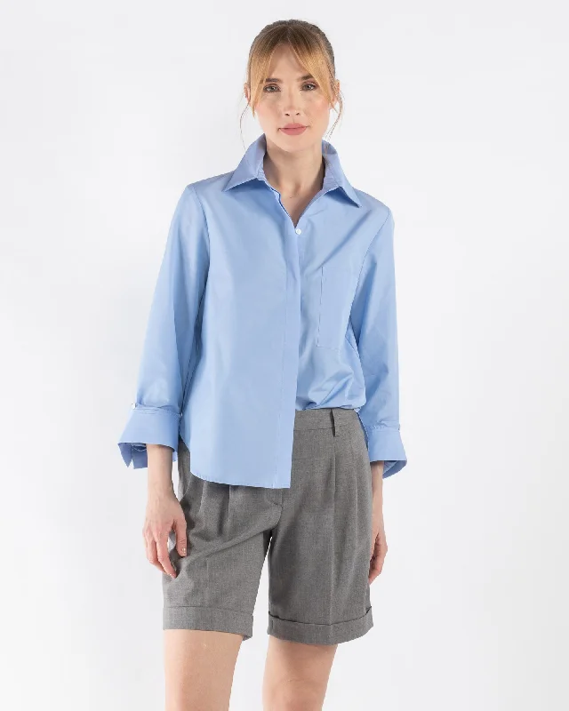 Boyfriend Shirt Trendy Turtleneck Short Shirt