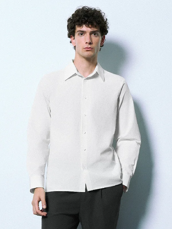 Button Up Overhead Shirt Fashionable Pleated Short Shirt