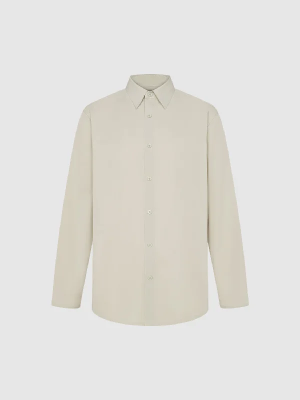 Button Up Straight Shirt Soft Cotton Short Tee