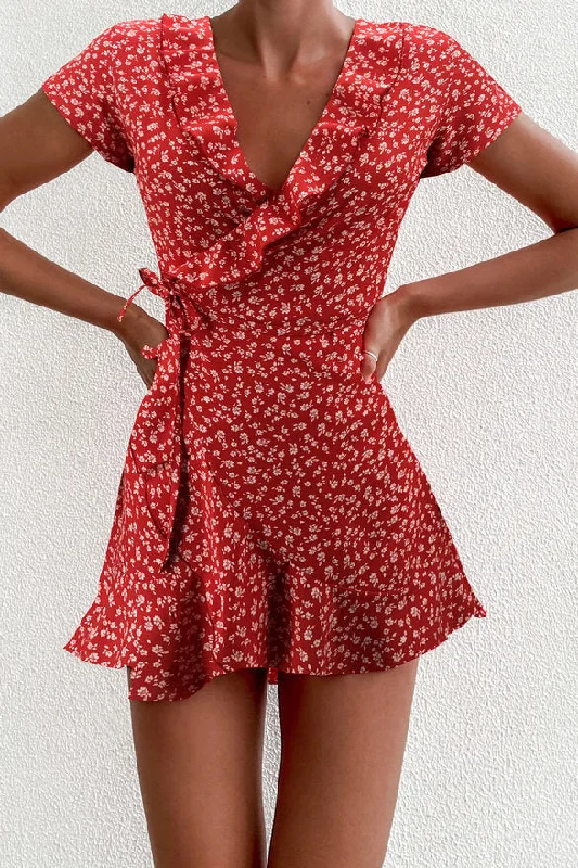 Carly Floral A-Line Mini Dress Trendy Camisole Mini Dress