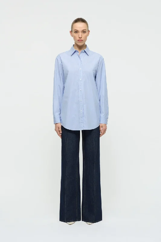 Cisco Stripe Shirt Trendy Turtleneck Short Shirt
