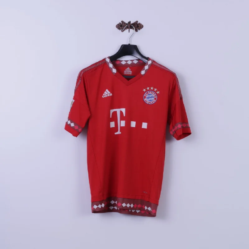 Adidas Womens 10 M Shirt red Bayern Munchen Football #7 Ribery Jersey Top Fashionable Short Sleeve Shirt