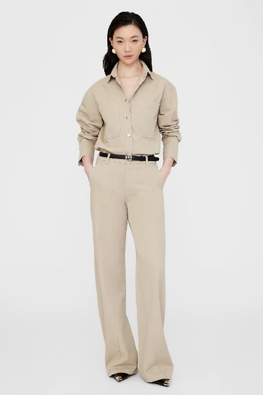 Dante Shirt - Oatmeal Stylish Round Neck Shirt