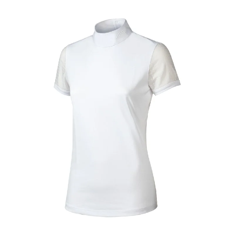Equiline Ella Ladies Shirt Elegant Lace Short Sleeve