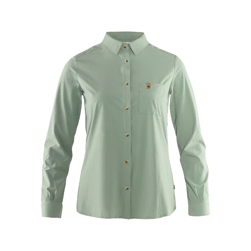 Fjällräven Övik lite Shirt LS W Stylish Striped Short Sleeve