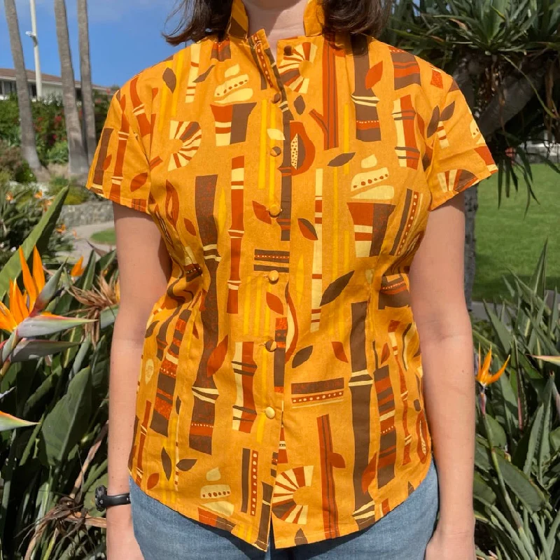 Jeff Granito's 'Rum Trader' - Classic Aloha Button Up-Shirt - Womens - Ready-To-Ship! Trendy Turtleneck Short Shirt Jeff Granito's 'Rum Trader' - Classic Aloha Button Up-Shirt - Womens - Ready-To-Ship! Trendy Turtleneck Short Shirt