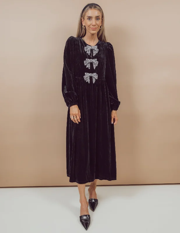 Jena Velvet Midi Dress Fashionable Casual Midi Dress