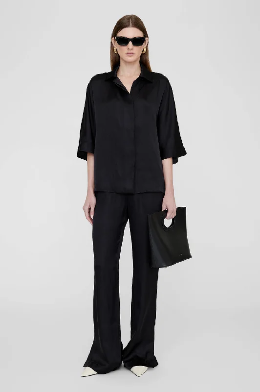 Julia Shirt - Black Cozy Cotton Short Tee