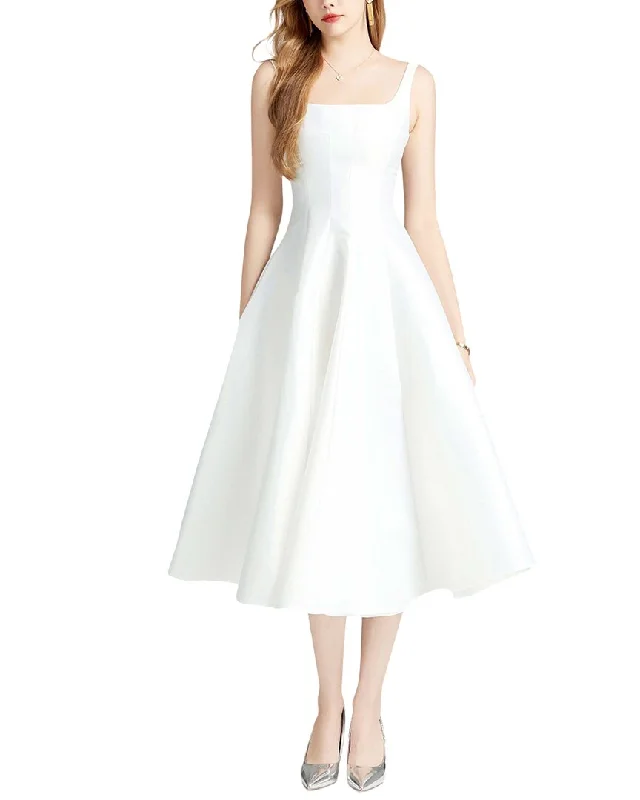 Kaimilan Midi Dress Elegant Satin Slip Midi Dress