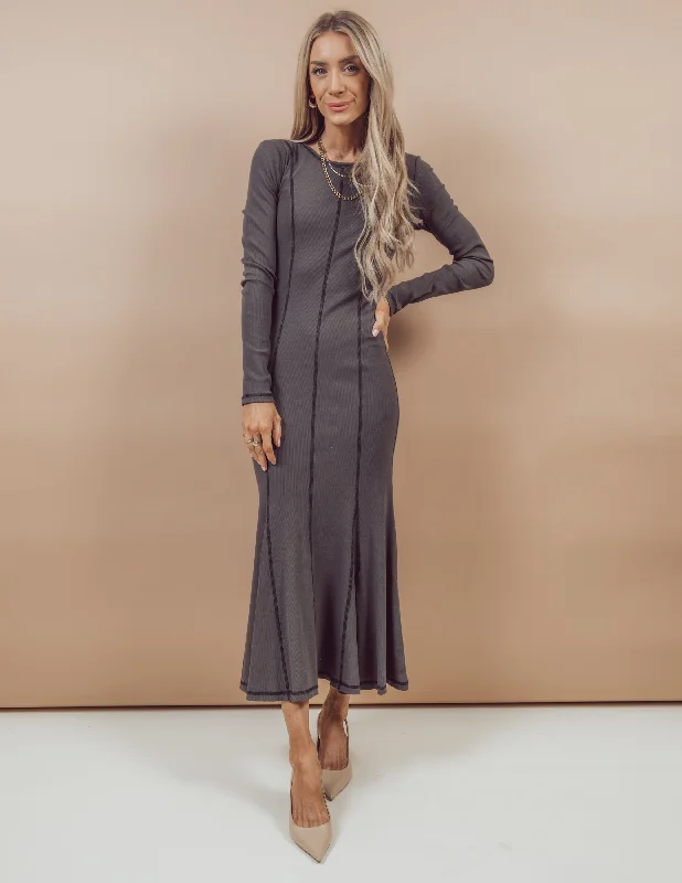 Kio Midi Dress Trendy Smocked Waist Midi Dress