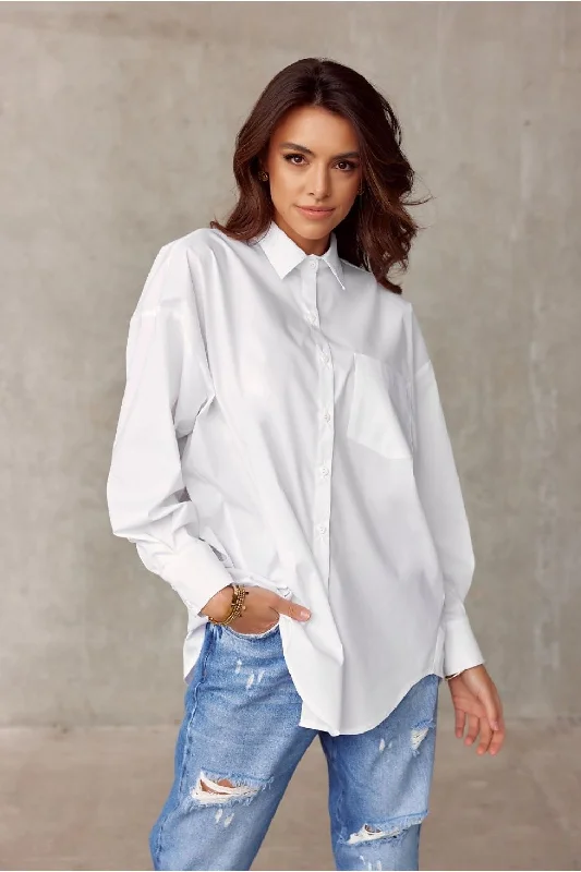 Long sleeve shirt Roco Fashion Relaxed Button-Down Short Shirt