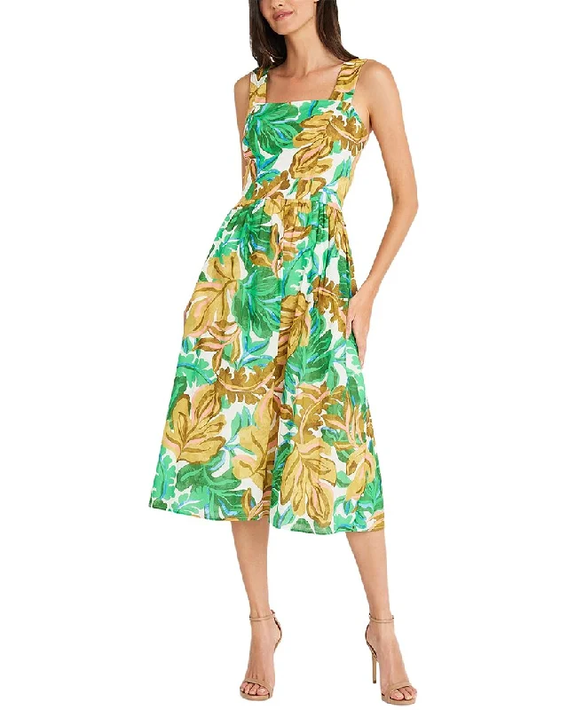 Maggy London Voile Midi Dress Chic Lace Detail Midi Dress