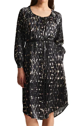 Masai Midi Dress Trendy Fit-and-Flare Midi Dress