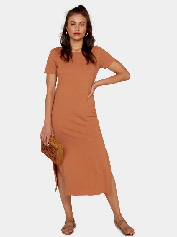 MATE | Dana Midi Dress Elegant Satin Slip Midi Dress