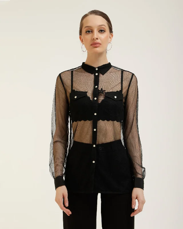 MESH SHIRT Trendy Summer Short Sleeve