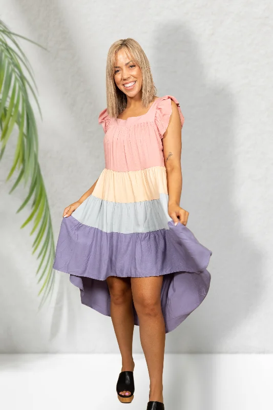 Mi Amor Midi Dress Stylish Striped Midi Dress