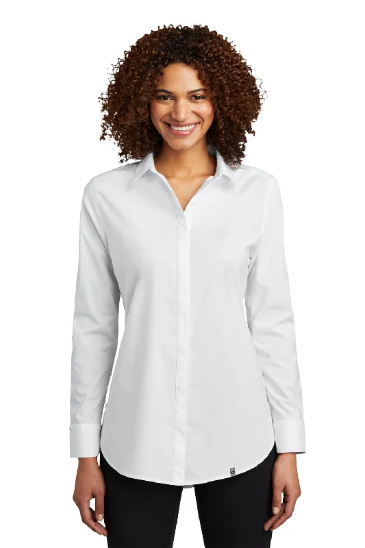 Ogio Womens Commuter Long Sleeve Button Down Shirt - White Trendy Sleeveless Short Shirt