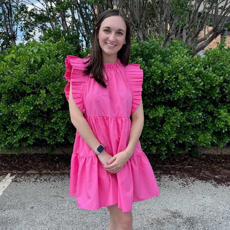 Bubble Gum Midi Dress Elegant Maxi-Midi Hybrid Dress