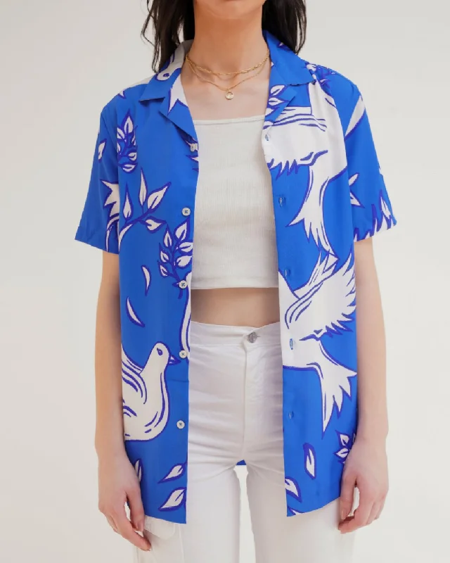 PRINTED BOYFRIEND SHIRT Comfortable Summer Short Shirt