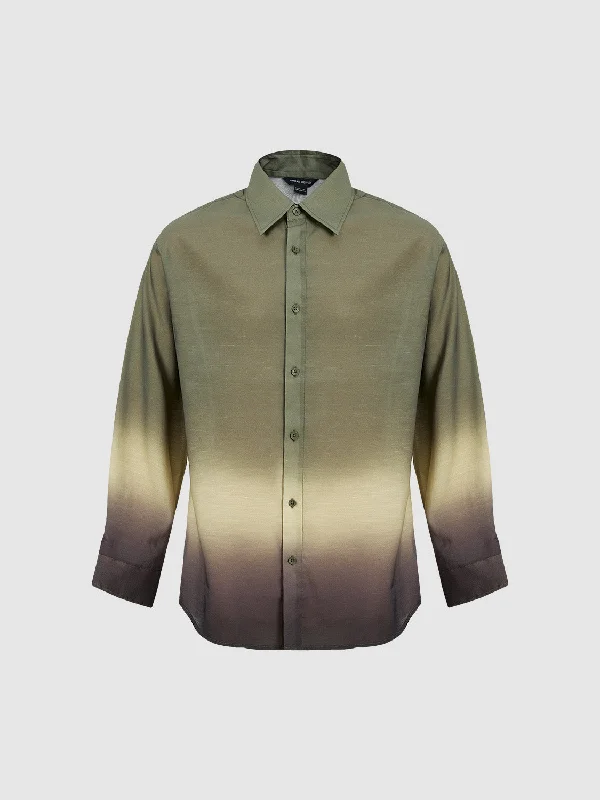 Printed Button Up Loose Shirt Stylish Short Sleeve Top