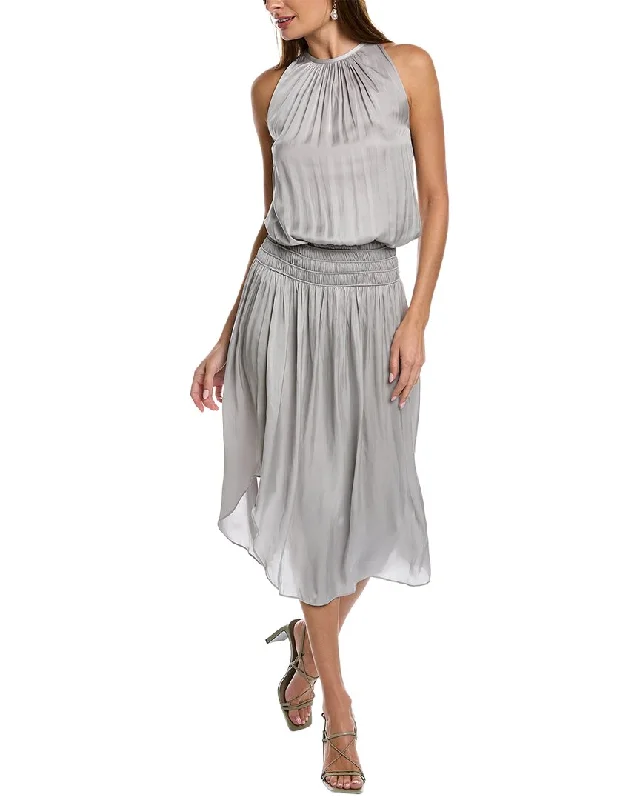 Ramy Brook Audrey Midi Dress Stylish Long Sleeve Floral Midi Dress