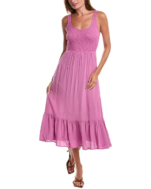 Saltwater Luxe Twisted Midi Dress Fashionable Skater Midi Dress