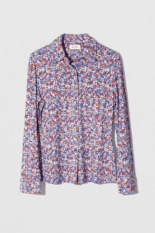 STELLA T SHIRT MIDNIGHT FLORAL VISCOSE JERSEY Trendy Short Sleeve Blouse